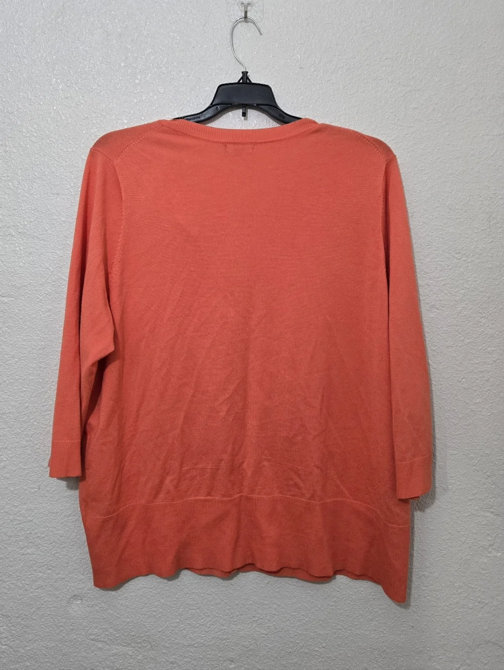 Premise Studio Cardigan Sweater Women's Size 2X Orange 3/4 Sleeve